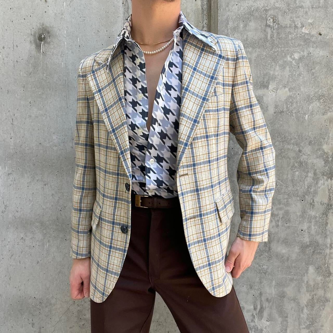 VINTAGE PLAID BLAZER